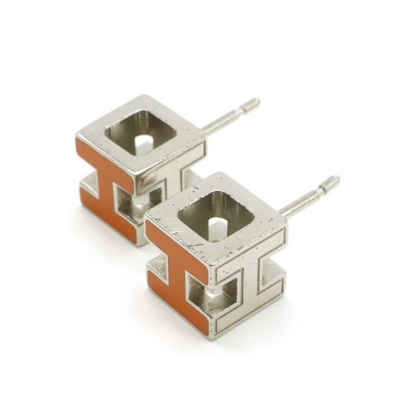 Hermes Metal Caged d'H Earrings - Picture 4 of 6